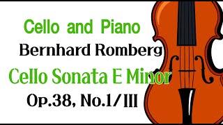 Romberg Sonata in E Minor Op38 No1IIIRondo 롬베르그 첼로 소나타 3악장♩80반주와 함께 즐기는 첼로악보○ [upl. by Gerladina]