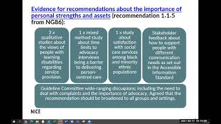 How to find the evidence which underpins NICE recommendations  NICE social work series  Part 44 [upl. by Ahseniuq]