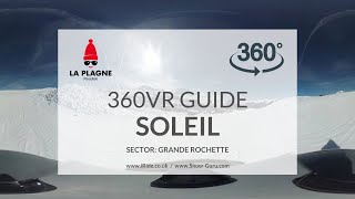 Soleil piste  La Plagne  Grande Rochette  Full HD360VR [upl. by Naek720]