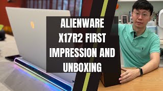 Alienware x17 r2 core i7 RTX 3070ti unboxing amp first impression [upl. by Alleunam450]