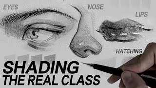 REAL CLASS SHADING HATCHING  EYES NOSE LIPS [upl. by Ane]