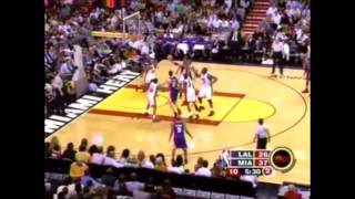 THROWBACK  Duel Kobe Bryant vs Shaq amp Wade Miami Heat 200405 [upl. by Adialeda]