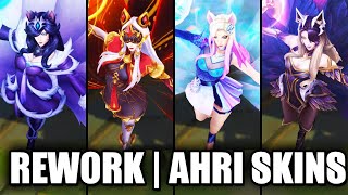 ALL AHRI SKINS REWORK 2023 FINAL UPDATE  League of Legends [upl. by Richter]