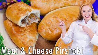 DELICIOUS Meat amp Cheese Piroshki Recipe My Favorite Recipe [upl. by Diarmit177]