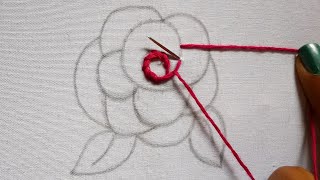 Shaped Stem Stitch Embroidery  Stem Stitch Shape work [upl. by Etnelav]