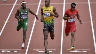 Usain Bolt Wins 200m London 2012 [upl. by Noreht]