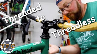 How to Convert a Quill Stem to a Threadless Stem [upl. by Tertius]