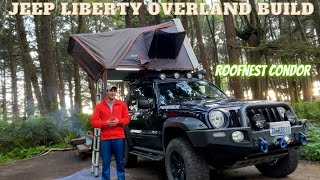 Jeep Liberty KJ Overland Build Walk Around amp Roofnest Condor Roof Top Tent  OffRoad 4x4 [upl. by Lyndel]