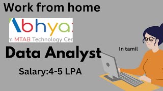 Work from home Job Abhyaz company  Data Analyst  Freshers  Graduate [upl. by Leunad]