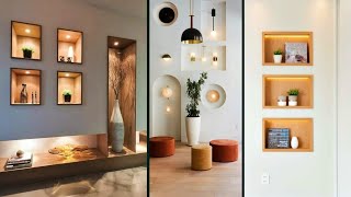 150 Modern recessed wall niche ideas for home wall decorating designs 2024 [upl. by Benia]