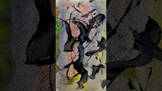 Abstr41110 An abstract painting with Pastels amp acrylic Paints [upl. by Ajram]