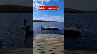 Winterizing a dock to freeze in the lake dock docks cottage diytips reno tools handyman diy [upl. by Wilhide]