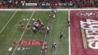 Super Bowl XLVII Ravens vs 49ers 4th Down Play Slow Mo [upl. by Ilak147]