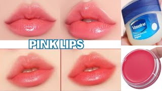 HOW TO MAKE NATURAL DIY LIP BALM AT HOME Only 2 Ingredients Natural beauty tips  Soft pink lips [upl. by Charmain766]