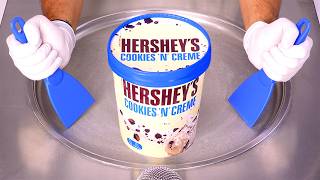 Insane Hersheys Cookies n Creme Ice Cream Rolls ASMR [upl. by Narot]