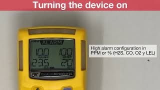 How to turn on  Honeywell BW Gasalert Microclip XLX3 [upl. by Arat]