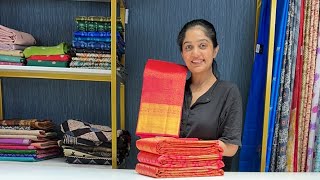 PURE BRIDAL KANCHIPURAM SAREES AND ALSO FIRST YT GIVEAWAY [upl. by Assertal]