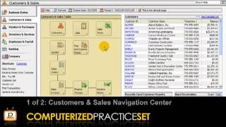 Peachtree accounting tutorial Customers amp Sales [upl. by Balsam]