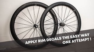 Apply Sticker Decals to Bike Rim  Wheelset EASY and FAST No misalignment or any adjustment needed [upl. by Okiruy]