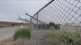 Plane removed from SR76 after making an emergency landing in Oceanside Drugs found on board [upl. by Erialb]