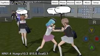 School Girls Simulator 2018729 Dance amp Janken [upl. by Idoux722]