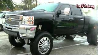 Chevy Silverado 3500HD Dually LIFTED on 24s amp Lexus GS 300 on DUB 24s  1080p HD [upl. by Atnamas232]