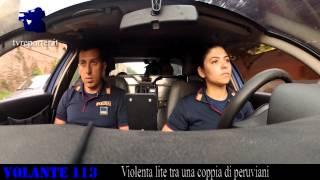 Ubriaco picchia la compagna VOLANTE113 [upl. by Hanonew341]