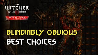 Blindingly Obvious  Best Choices Witcher 3 Next Gen Walkthrough [upl. by Eiramave]