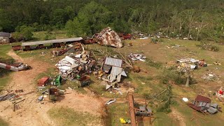 Tornado damage in Tumbleton Alabama [upl. by Eilyah]