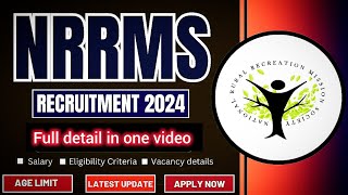 NRRMS Recruitment 2024  Government Job  CG Government Job [upl. by Aanas887]