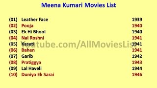 Meena Kumari Movies List [upl. by Mays]