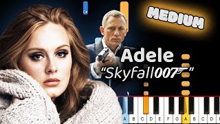 Learn To Play Adele Skyfall on Piano Tutorial Medium [upl. by Sand380]