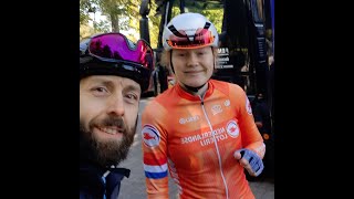 Short ride with legend Sanne Cant and rising star Puck Pieterse Before the 2024 UCI GWC [upl. by Aisats]