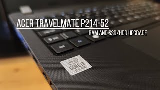 Acer Travelmate P21452  How to open and upgrade RAMSSDHDD [upl. by Maddox]