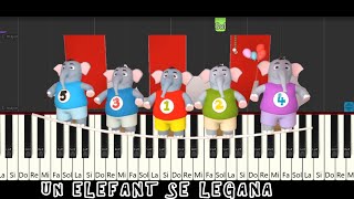 Un Elefant Se Legăna USOR TUTORIAL Pian  Orga  Clapa 🐘 [upl. by Zachary219]