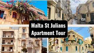 Malta Apartment Tour  Living in St Julians Malta  70 SQM Rented Apartment in Malta [upl. by Phelan]