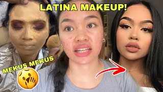 I TRIED COPYING LATINA MAKEUP LOOK [upl. by Joscelin]