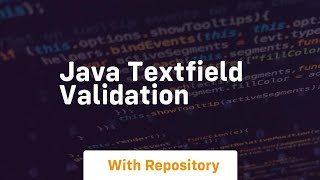 java textfield validation [upl. by Anuat]