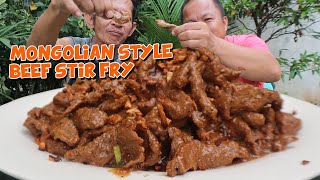 MONGOLIAN STYLE BEEF STIR FRY [upl. by Kerin469]