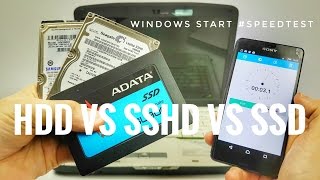 HDD vs SSHD vs SSD  Windows Start SpeedTest  ForumWiedzy [upl. by Dorothee]