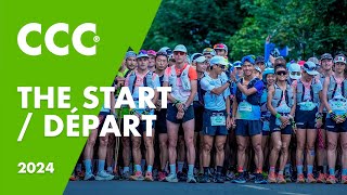 🟩 CCC  Départ  Start HOKA UTMB MontBlanc 2024 [upl. by Eirrem]