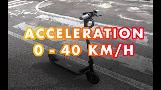 Ninebot G30 MAX  Acceleration 040 kmh [upl. by Anniroc]