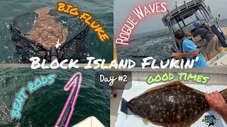 Block Island Flukin a ROGUE WAVE out of nowhere and otherwise a great day fishing saltlife [upl. by Coltson]