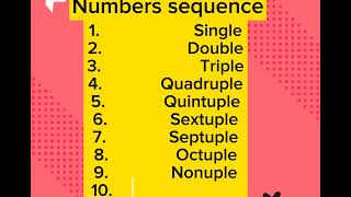 number sequence of singledoubletriple what next [upl. by Ann898]