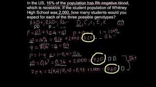 Rh blood types and population genetics [upl. by Glendon99]