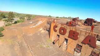 Cobar sign NSW Quadcopter video on a windy day in outback Australia Apex FPV Analogue Orqa goggles [upl. by Anitroc284]