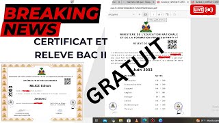 CERTIFICATGRATUIT MENFP CERTIFICAT diplômebaccalauréat CERTIFICATGRATIS [upl. by Bortz939]