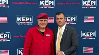 Curtis Sliwa endorses Marko Kepi for Senate [upl. by Nimrahc9]