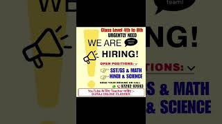 Hiring hiring hiringnow hiringimmediately hiringemployees workfromhome education trending [upl. by Euqenimod]