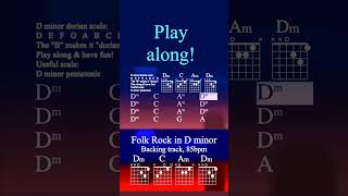 Folk Rock in D minor backing track Practice play along improvise have fun [upl. by Aicirtal585]